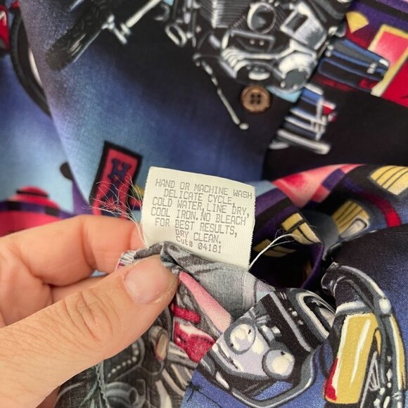 Harley Davidson x Tori Richard Vintage Womens Aloha Shirt Hawaiian Button Front - Picture 12 of 16